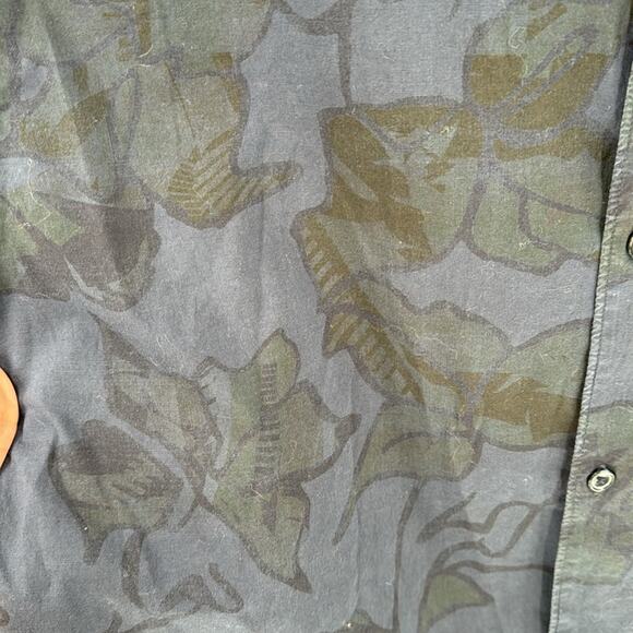 Prana Caplan shirt muted tropical print button down short sleeve cotton size XL - Picture 8 of 8